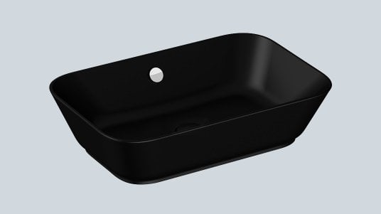 VitrA Geo Tezgah Üstü Lavabo 60 cm Mat Siyah 7425B083-0012